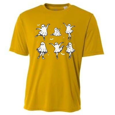 Ballet Ghost Ballet Dancer Spooky Dance Halloween Cooling Performance Crew T-Shirt