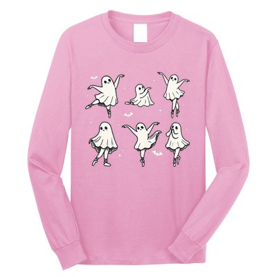 Ballet Ghost Ballet Dancer Spooky Dance Halloween Long Sleeve Shirt