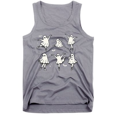 Ballet Ghost Ballet Dancer Spooky Dance Halloween Tank Top