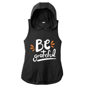 Be Grateful Ladies PosiCharge Tri-Blend Wicking Draft Hoodie Tank