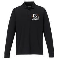 Be Grateful Performance Long Sleeve Polo