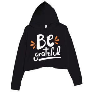 Be Grateful Crop Fleece Hoodie