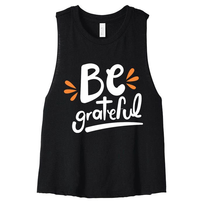 Be Grateful Women's Racerback Cropped Tank