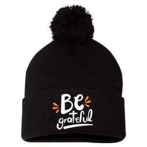 Be Grateful Pom Pom 12in Knit Beanie