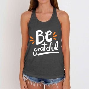 Be Grateful Women's Knotted Racerback Tank