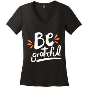 Be Grateful Women's V-Neck T-Shirt