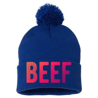 Beef Gift Pom Pom 12in Knit Beanie