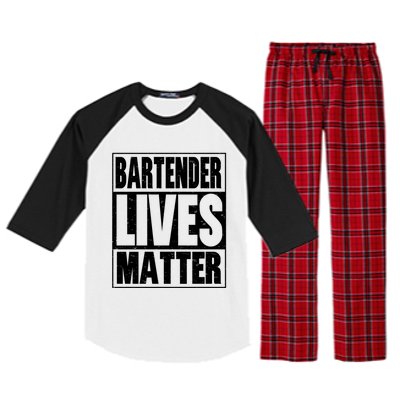 Bartender Gift Bartending Lives Matter Hooded Gift Raglan Sleeve Pajama Set