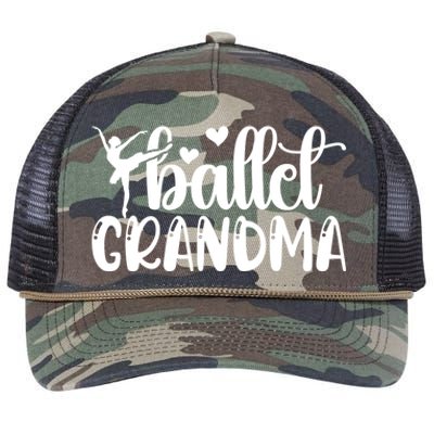 Ballet Grandma Ballerina Grandma Of A Ballet Dancer Grandma Retro Rope Trucker Hat Cap