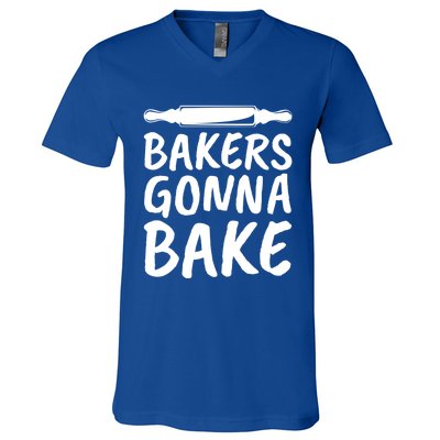 Bakers Gonna Bake Rolling Pin Baking Gift V-Neck T-Shirt