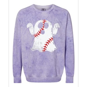 Baseball Ghost Baseball Lover Halloween Costume Colorblast Crewneck Sweatshirt