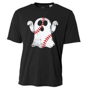 Baseball Ghost Baseball Lover Halloween Costume Cooling Performance Crew T-Shirt