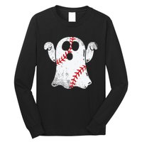 Baseball Ghost Baseball Lover Halloween Costume Long Sleeve Shirt