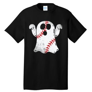 Baseball Ghost Baseball Lover Halloween Costume Tall T-Shirt