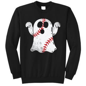 Baseball Ghost Baseball Lover Halloween Costume Tall Sweatshirt