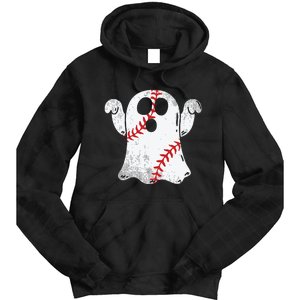 Baseball Ghost Baseball Lover Halloween Costume Tie Dye Hoodie