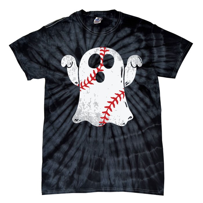 Baseball Ghost Baseball Lover Halloween Costume Tie-Dye T-Shirt