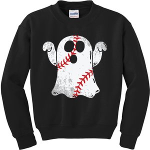 Baseball Ghost Baseball Lover Halloween Costume Kids Sweatshirt