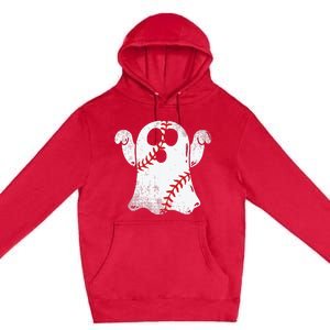 Baseball Ghost Baseball Lover Halloween Costume Premium Pullover Hoodie