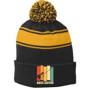 Bass Guitar Stripe Pom Pom Beanie