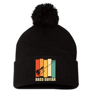 Bass Guitar Pom Pom 12in Knit Beanie