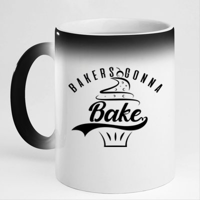 Bakers Gonna Bake Gift 11oz Black Color Changing Mug