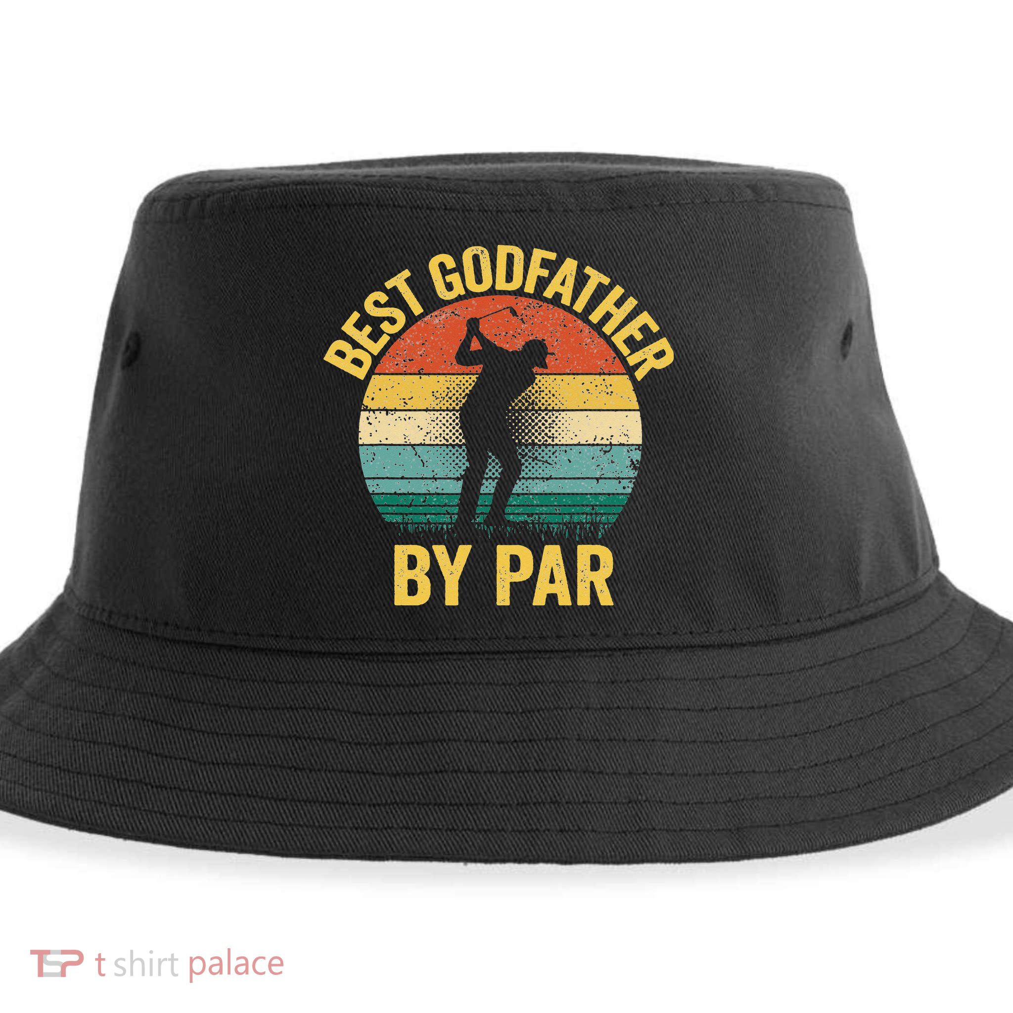 Best Godfather By Par Father's Day Golf Gift Grandpa Sustainable Bucket Hat