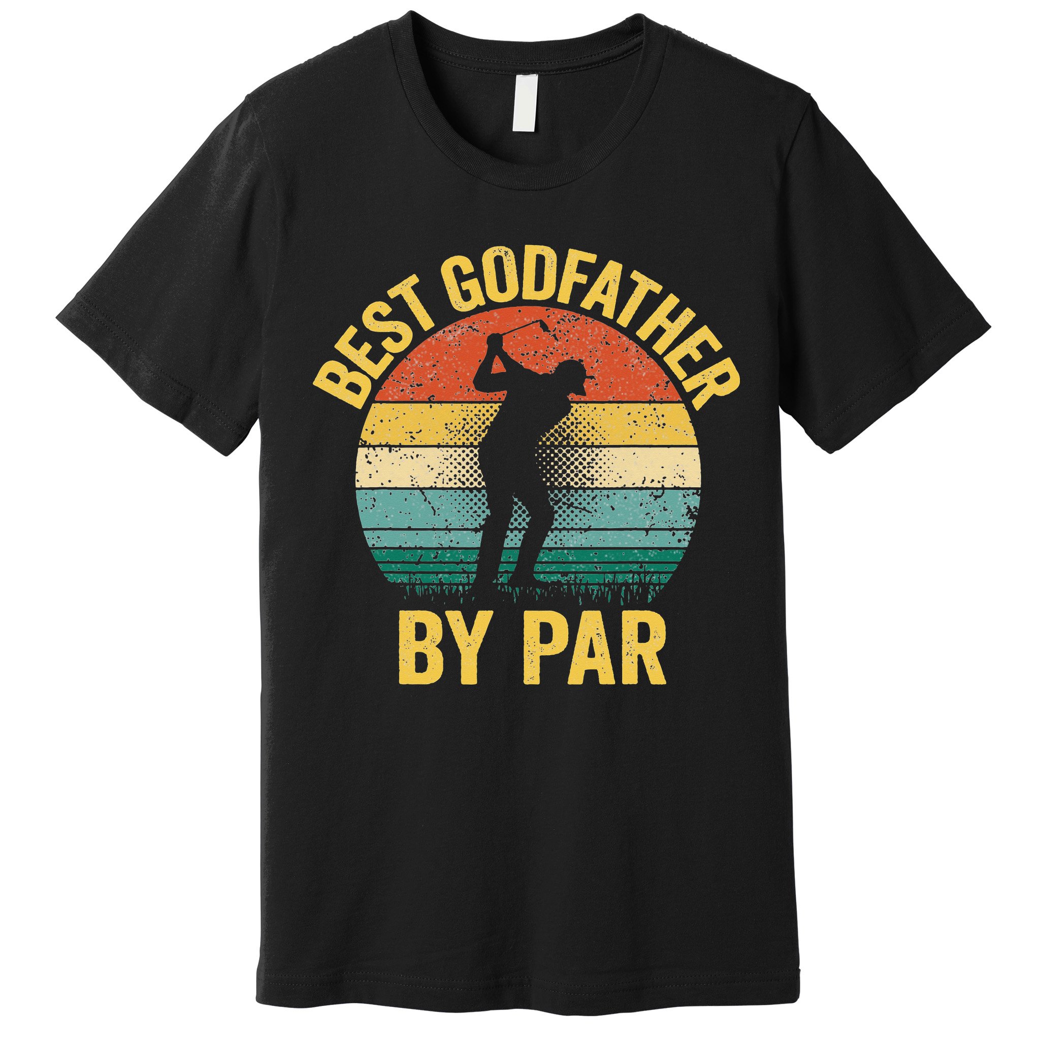 Best Godfather By Par Father's Day Golf Gift Grandpa Premium T-Shirt