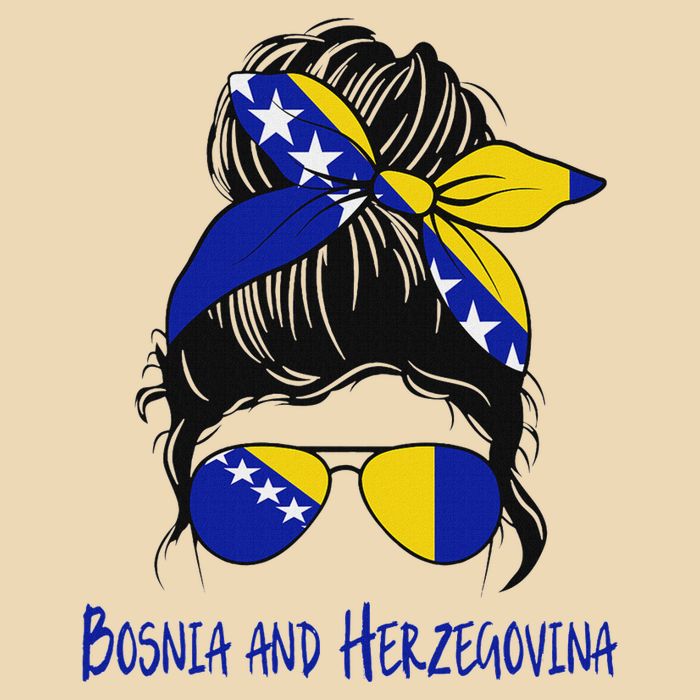 Bosnian Girl Bosniaks Girl Bosnia And Herzegovina Flag Drawstring Bag