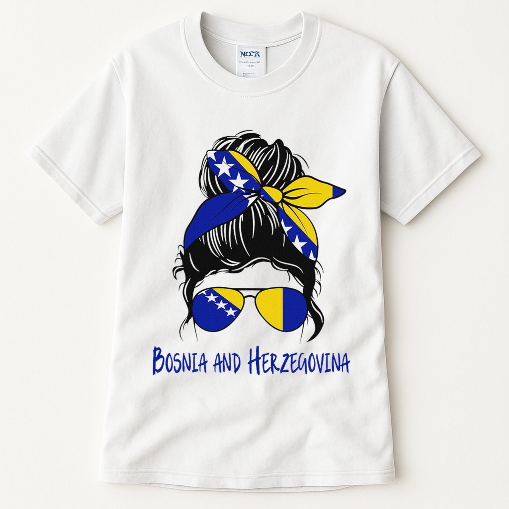 Bosnian Girl Bosniaks Girl Bosnia And Herzegovina Flag Tall T-Shirt