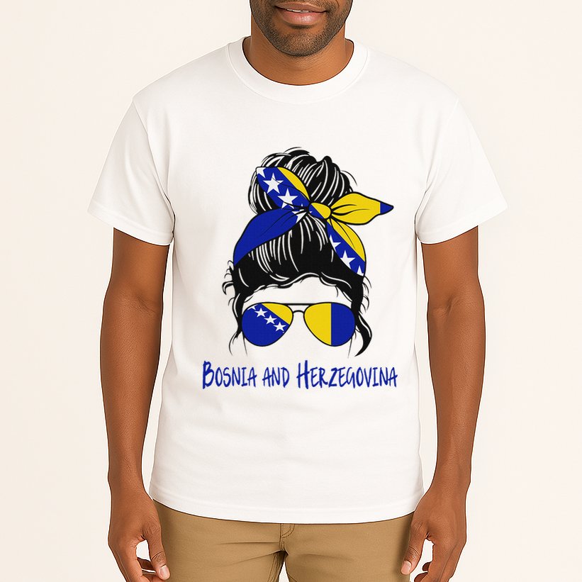 Bosnian Girl Bosniaks Girl Bosnia And Herzegovina Flag Tall T-Shirt