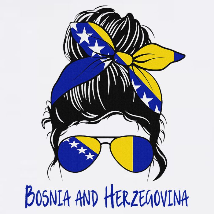 Bosnian Girl Bosniaks Girl Bosnia And Herzegovina Flag Tall T-Shirt