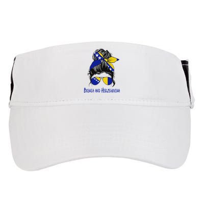 Bosnian Girl Bosniaks Girl Bosnia And Herzegovina Flag Adult Drive Performance Visor