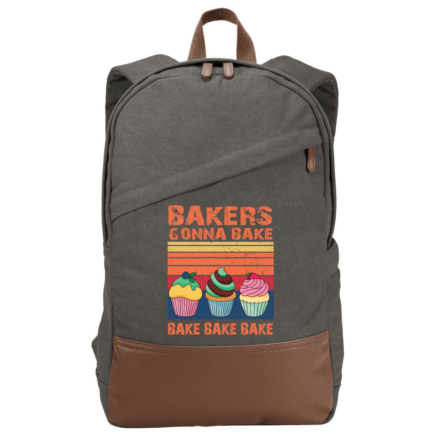 Bakers Gonna Bake Gift Cotton Canvas Backpack