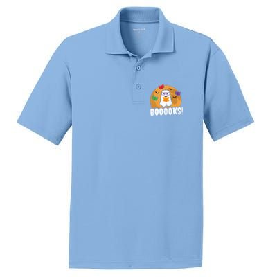 Booooks Ghost Boo Read Books Library Gift Funny PosiCharge RacerMesh Polo