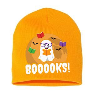 Booooks Ghost Boo Read Books Library Gift Funny Short Acrylic Beanie