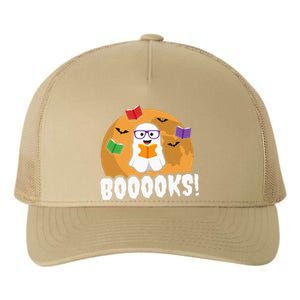 Booooks Ghost Boo Read Books Library Gift Funny Yupoong Adult 5-Panel Trucker Hat