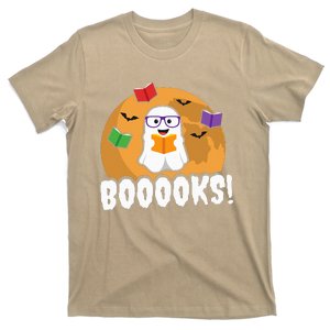 Booooks Ghost Boo Read Books Library Gift Funny T-Shirt