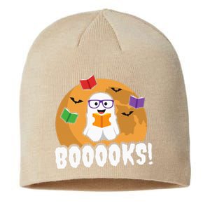 Booooks Ghost Boo Read Books Library Gift Funny Sustainable Beanie