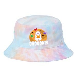 Booooks Ghost Boo Read Books Library Gift Funny Tie Dye Newport Bucket Hat