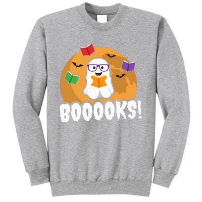 Booooks Ghost Boo Read Books Library Gift Funny Sweatshirt