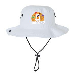 Booooks Ghost Boo Read Books Library Gift Funny Legacy Cool Fit Booney Bucket Hat