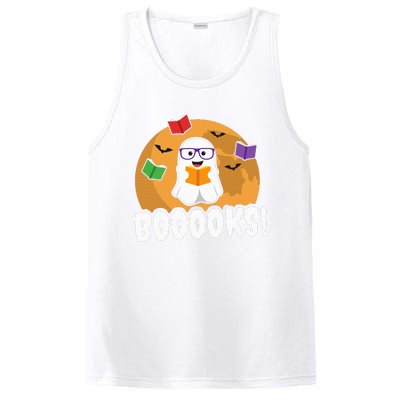 Booooks Ghost Boo Read Books Library Gift Funny PosiCharge Competitor Tank