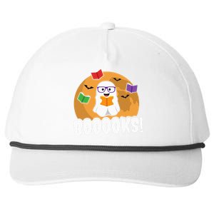 Booooks Ghost Boo Read Books Library Gift Funny Snapback Five-Panel Rope Hat