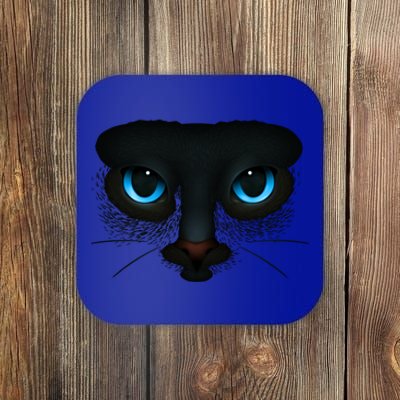 Bluefunny Gifteyed Black Cat Blending Into The Night Graphic Art Gift Coaster