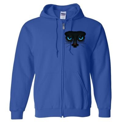 Bluefunny Gifteyed Black Cat Blending Into The Night Graphic Art Gift Full Zip Hoodie