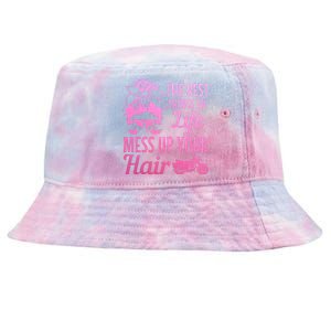 Biker Girl Best Things In Life Mess Up You Hair Motorcycle Tie-Dyed Bucket Hat