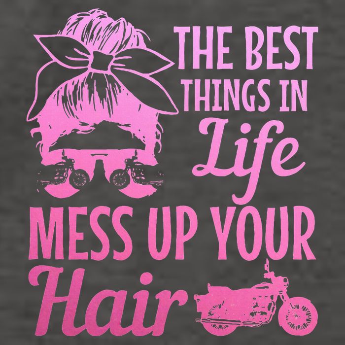 Biker Girl Best Things In Life Mess Up You Hair Motorcycle Vector Backpack