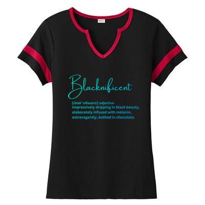 Blacknificent Gift Ladies Halftime Notch Neck Tee