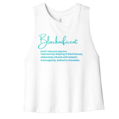 Blacknificent Gift Women's Racerback Cropped Tank